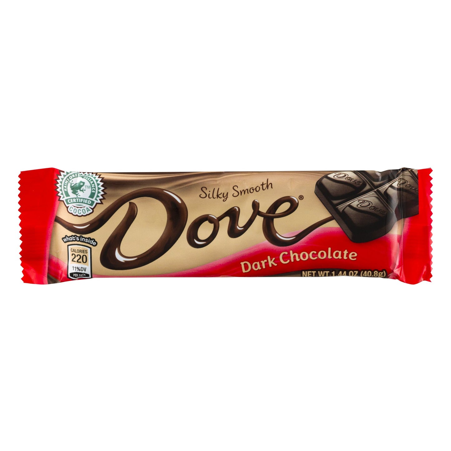 Dove Dark Chocolate Singles; 1.44 Ounces; 18 Per Box; 12 Per Case