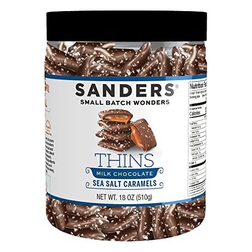 Sanders Milk Chocolate Sea Salt Caramel Thins; 18 Ounces; 6 Per Case