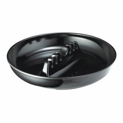 Tablecraft 7 Inch X 1.5 Inch Round Black Ashtray; 12 Each; 1 Per Case - High Mart Wholesale