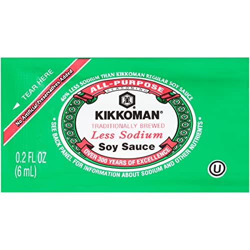 Kikkoman Less Sodium Preservative Free Soy Sauce Single Serve; 6 Milliliter; 500 Per Case - High Mart Wholesale