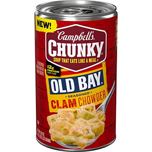 Campbell's Campbell's Chunky Soup; Old Bay Seasoned Clam Chowder; 18 Oz Can (Case Of 12); 18.8 Ounce; 12 Per Case - High Mart Wholesale