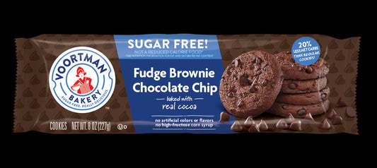 Voortman Sugar Free Fudge Brownie Chocolate Chip; 8 Ounce; 12 Per Case - High Mart Wholesale