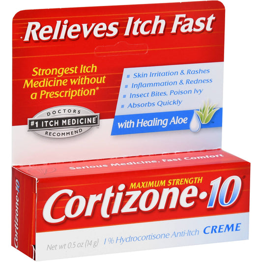 Cortizone 10 Anti-Itch Cream; 0.5 Ounce; 6 Per Box; 6 Per Case