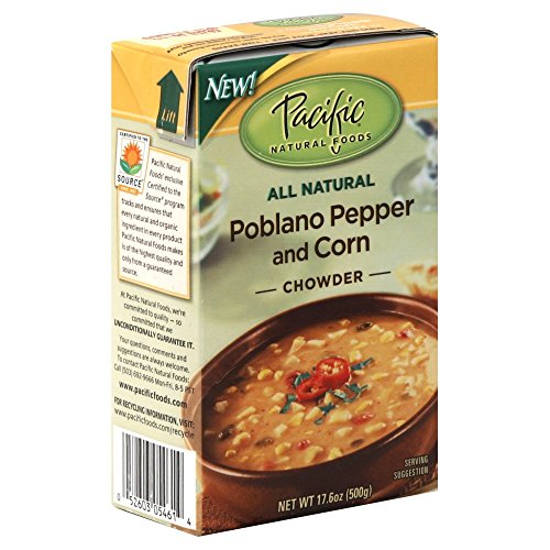 Pacific Foods Organic Poblano Pepper And Corn Chowder; Vegetarian Soup; (Case Of 12); 16.3 Ounce; 12 Per Case - High Mart Wholesale