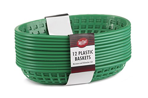 Tablecraft Basket Oval Green; 12 Count; 3 Per Case - High Mart Wholesale