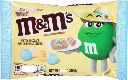 M&M's White Chocolate Marshmallow Crispy Lay Down Bag Display Ready Case Easter Per Bag; 36 Count; 1 Per Case