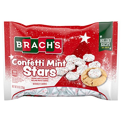 Brach's Holiday Glitter Mint Stars Package; 8 Ounces; 12 Per Case - High Mart Wholesale