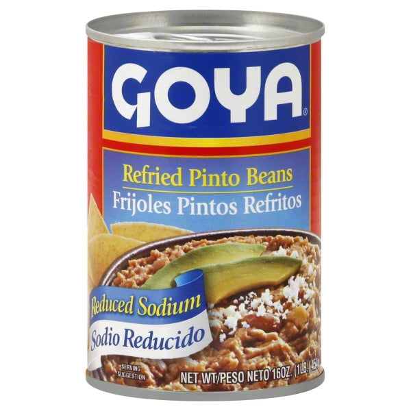 Goya Beans Pinto Refried Reduced Sodium; 16 Ounces; 12 Per Case