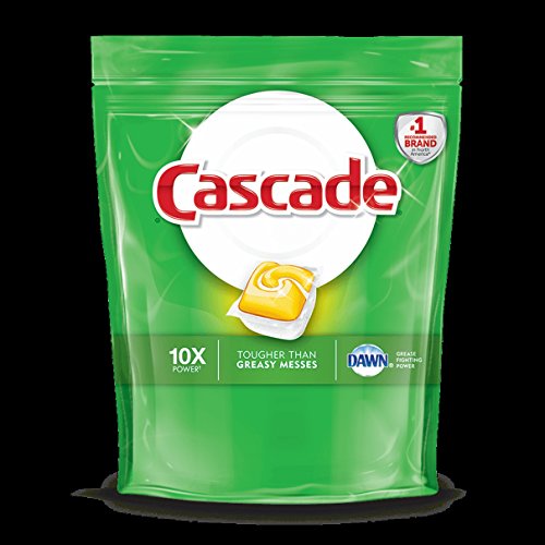 Cascade Actionpacs; Dishwasher Detergent; Lemon Scent; 15.2 Ounce; 5 Per Case