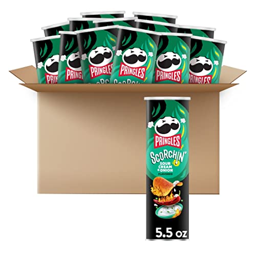 Pringles Scorchin Sour Cream & Onion Potato Crisp; 5.5 Ounce; 14 Per Case