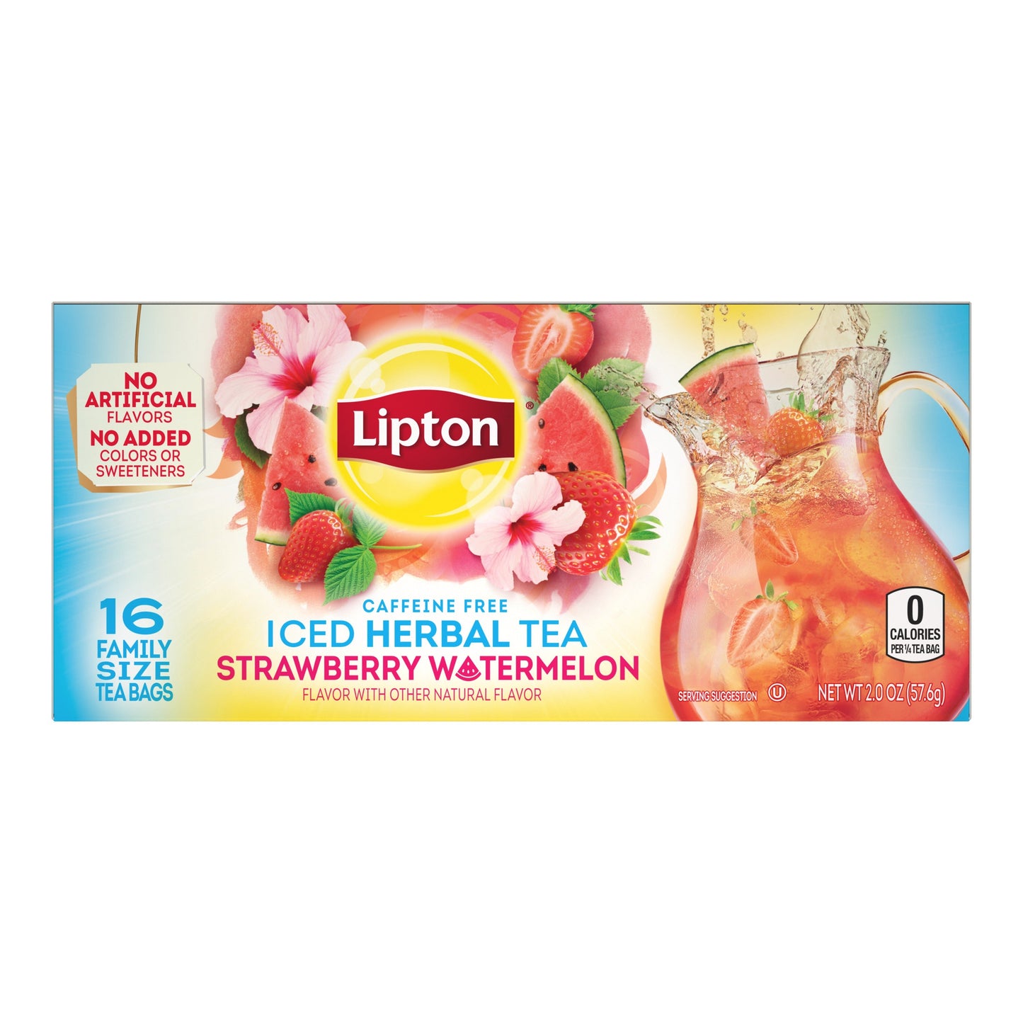 Lipton Herbal Infusions Watermelon Tea; 16 Count; 6 Per Case