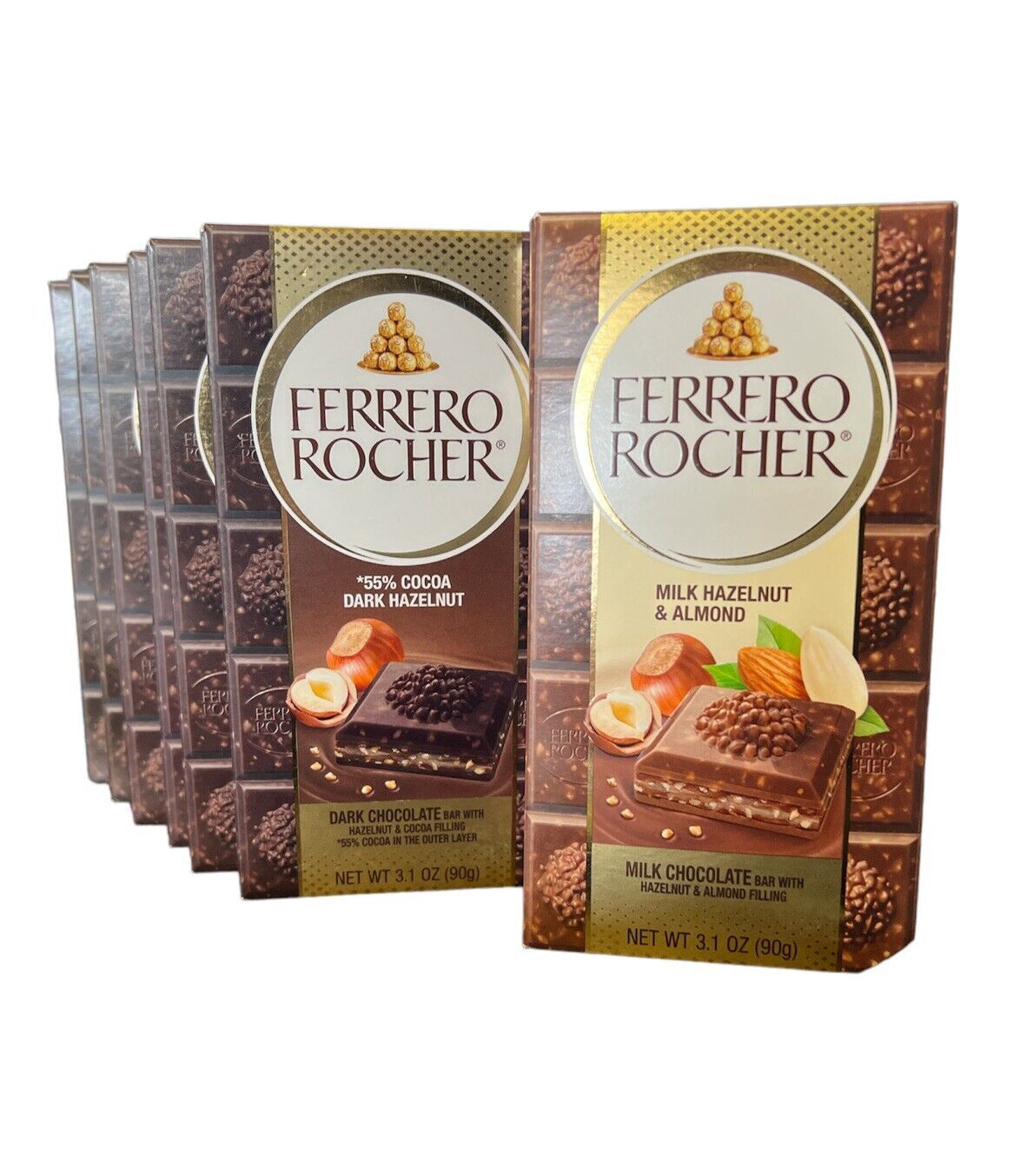 Tavolette Grandi Marche Milk Chocolate With Hazelnut & Almond; 3.1 Ounces; 8 Per Box; 2 Per Case
