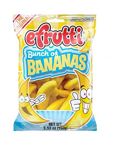 Efrutti Display Ready Case With Bags Of Efrutti Bunch Of Bananas Gummi Candy; 100 Gram; 12 Per Case - High Mart Wholesale