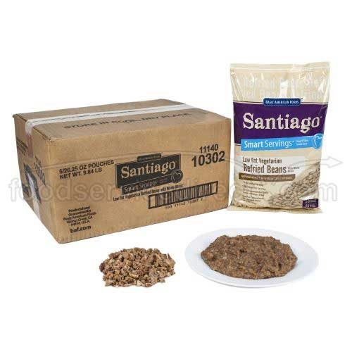 Baf Santiago� Refried Beans Santiago Vegetarian With Whole Beans; 26.25 Ounces; 6 Per Case