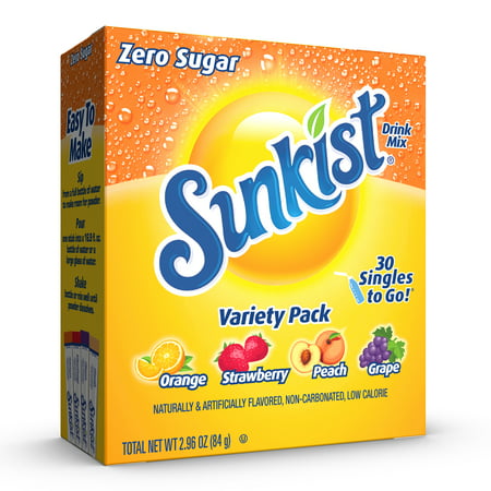 Sunkist Soda Singles To Go Variety Pack; 30 Count; 6 Per Case - High Mart Wholesale