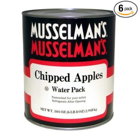 Musselman's Chipped Apples Water Pack; 104 Ounces; 6 Per Case