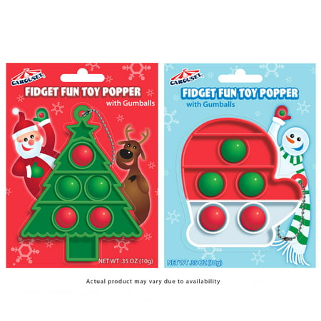 Carousel Novelty Christmas Fidget Fun Toy Popper With Gumballs; 0.35 Ounce; 24 Per Box; 2 Per Case - High Mart Wholesale