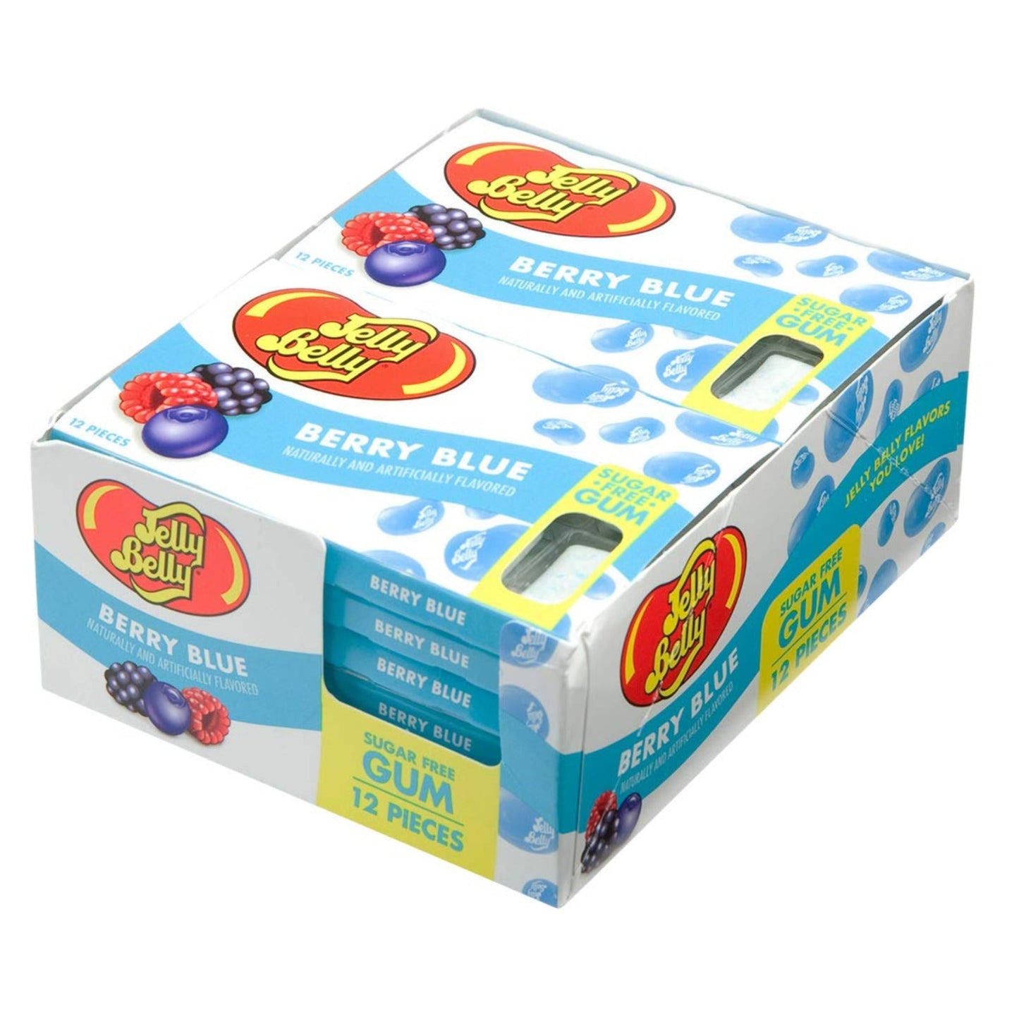 Jelly Belly Sugar Fr Sugar Free Gum Berry Blue; 0.6 Ounces; 12 Per Box; 12 Per Case - High Mart Wholesale