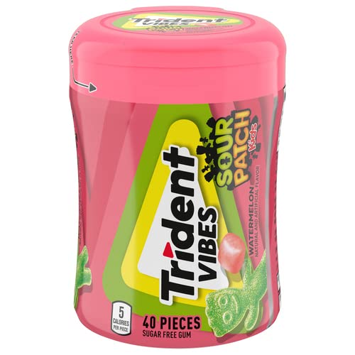 Trident Vibes Gum Watermelon Bottles; 40 Count; 6 Per Box; 4 Per Case