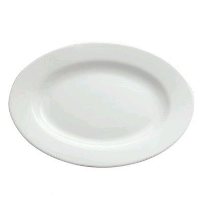 Oneida Buffalo Bright White Rolled Edge Platter 13 1/4"; 12 Each; 1 Per Case - High Mart Wholesale