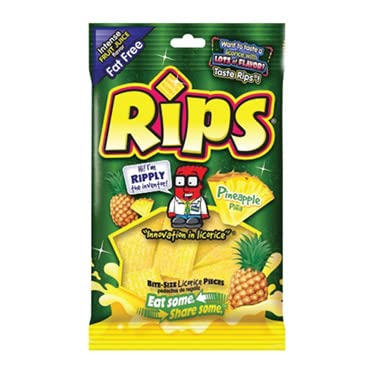 Rips Bite-Size Pineapple Bag Matercase; 4 Ounce; 1 Per Case - High Mart Wholesale