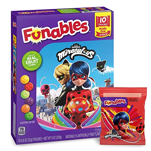 Licensed Fruit Snack Funables Miraculous Fruit Flavored Snacks Box Of Pouches; 8 Ounce; 8 Per Case - High Mart Wholesale