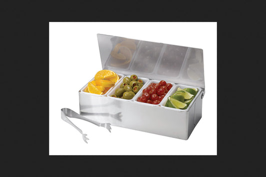 Tablecraft Bar Caddy Stainless Steel 4 Compartment; 4 Each; 1 Per Case - High Mart Wholesale