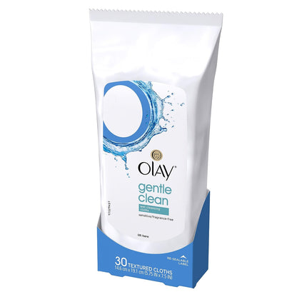 OLAY Wet Cleansing Cloths Gentle Clean, Sensitive Fragrance-Free 30 Count