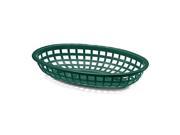 Tablecraft 9.375 Inch X 6 Inch X 1.375 Oval Classic Oval Forest Green Basket; 36 Each; 1 Per Case - High Mart Wholesale