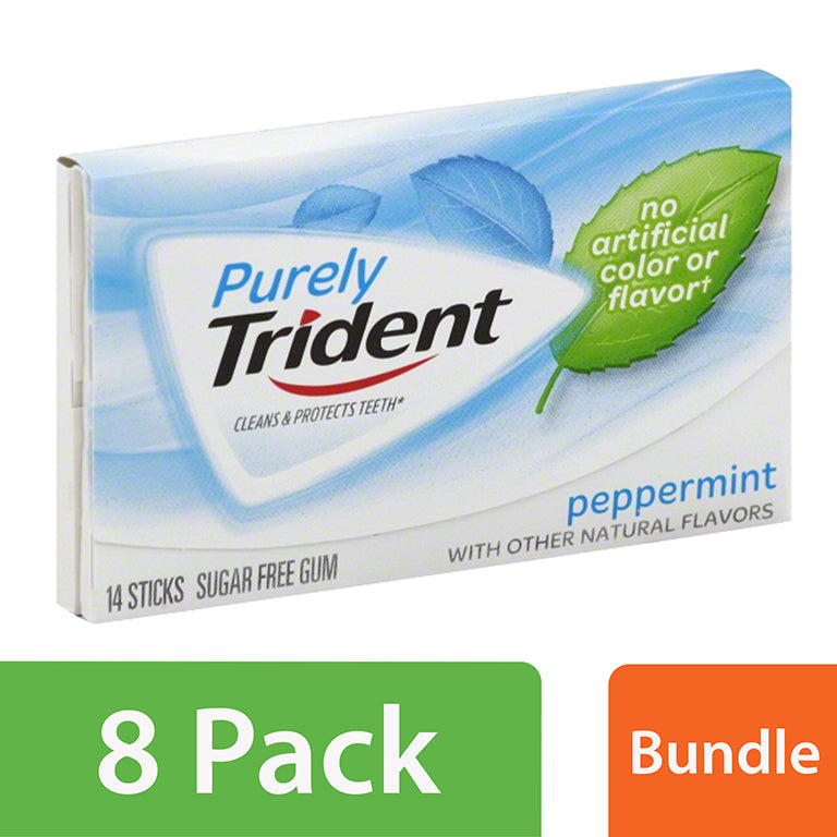 Trident Peppermint Sugar Free Gum; 14 Count; 12 Per Box; 12 Per Case