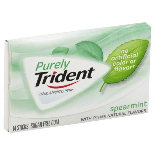 Trident Spearmint Gum; 14 Count; 12 Per Box; 12 Per Case