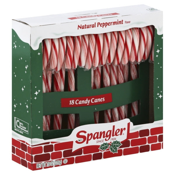 Spangler .44Oz Red & White Peppermint Cane; 7.9 Ounces; 30 Per Case