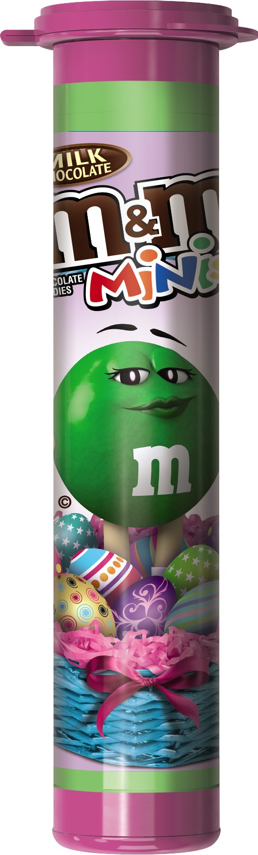 M&M's Milk Chocolate Minis Easter Mega Tube; 1.77 Ounces; 24 Per Box; 6 Per Case