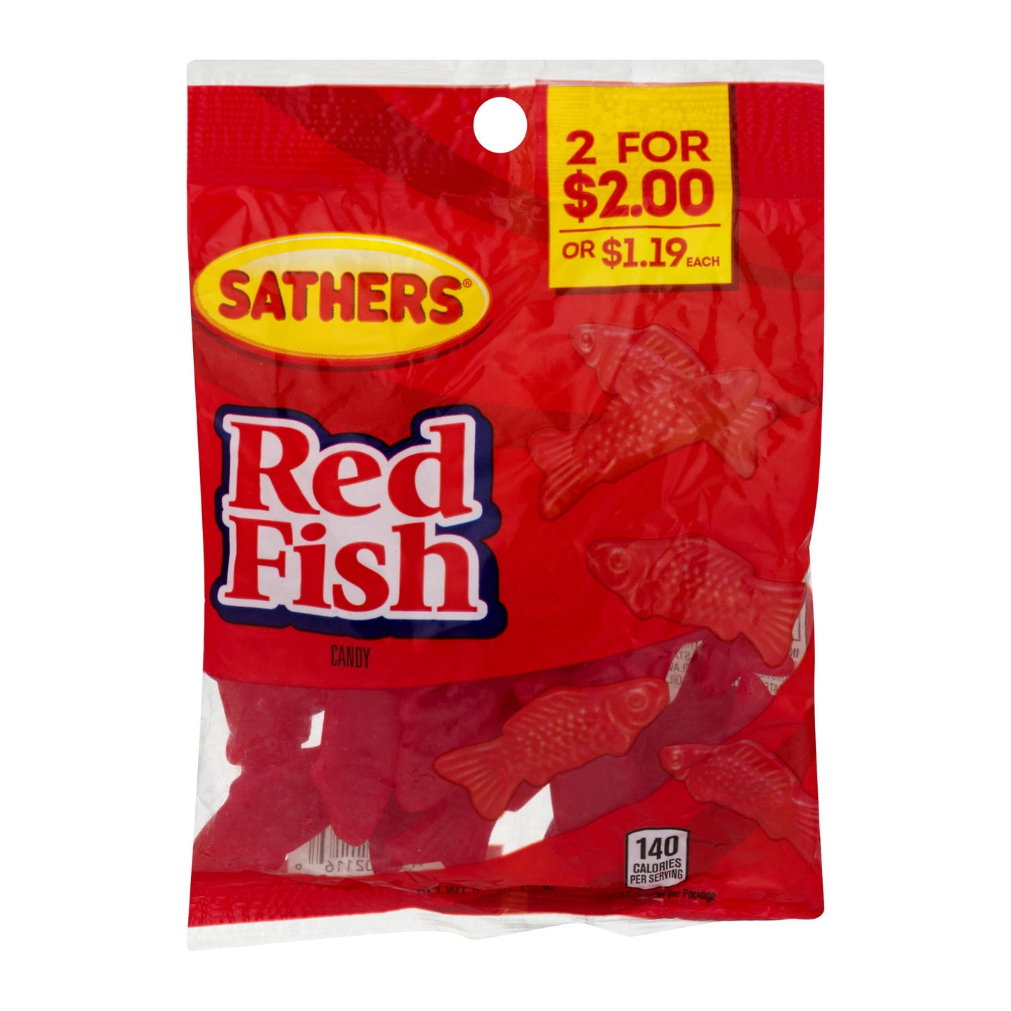 Sathers Red Fish; 3.5 Ounces; 12 Per Case - High Mart Wholesale