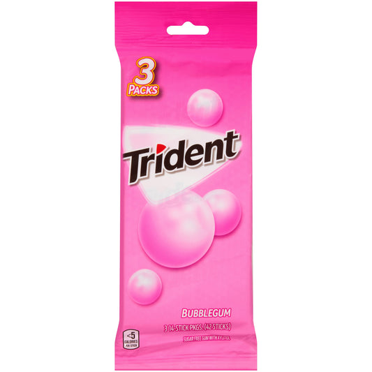 Trident Bubble Sugar Free Gum; 42 Count; 20 Per Case