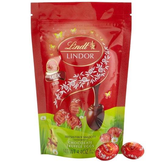 Lindt & Sprungli (Usa) Inc Lindor Milk Chocolate Egg Pouch Tray; 4.4 Ounces; 8 Per Case