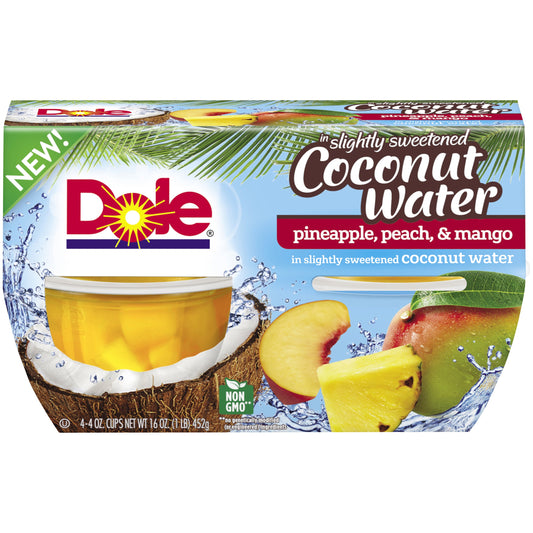 Dole Pineapple Peach Mango Coconut Water; 16 Ounces; 6 Per Case