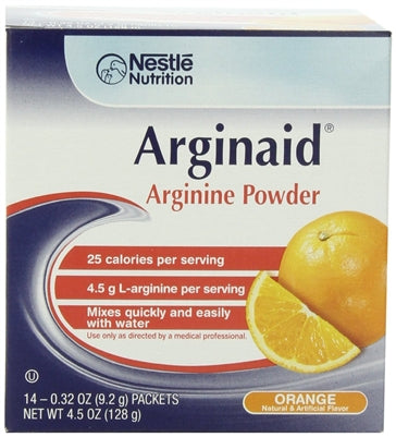 Arginaid Nestle Orange Arginine Powder 0.32 Ounce Packets; 0.32 Ounces; 14 Per Box; 4 Per Case - High Mart Wholesale