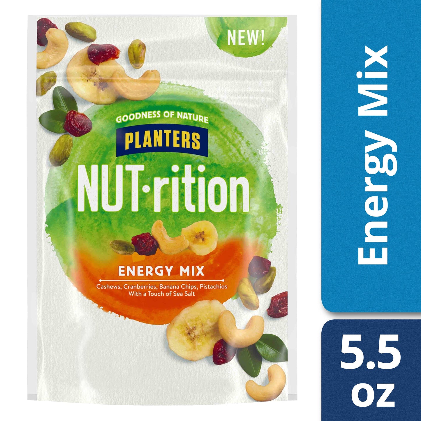 Planters Nut-Rition Cashew; Cranberries; Banana Chips; Pistachio; And A Touch Of Salt Energy Mix; 5.5 Ounces; 8 Per Case