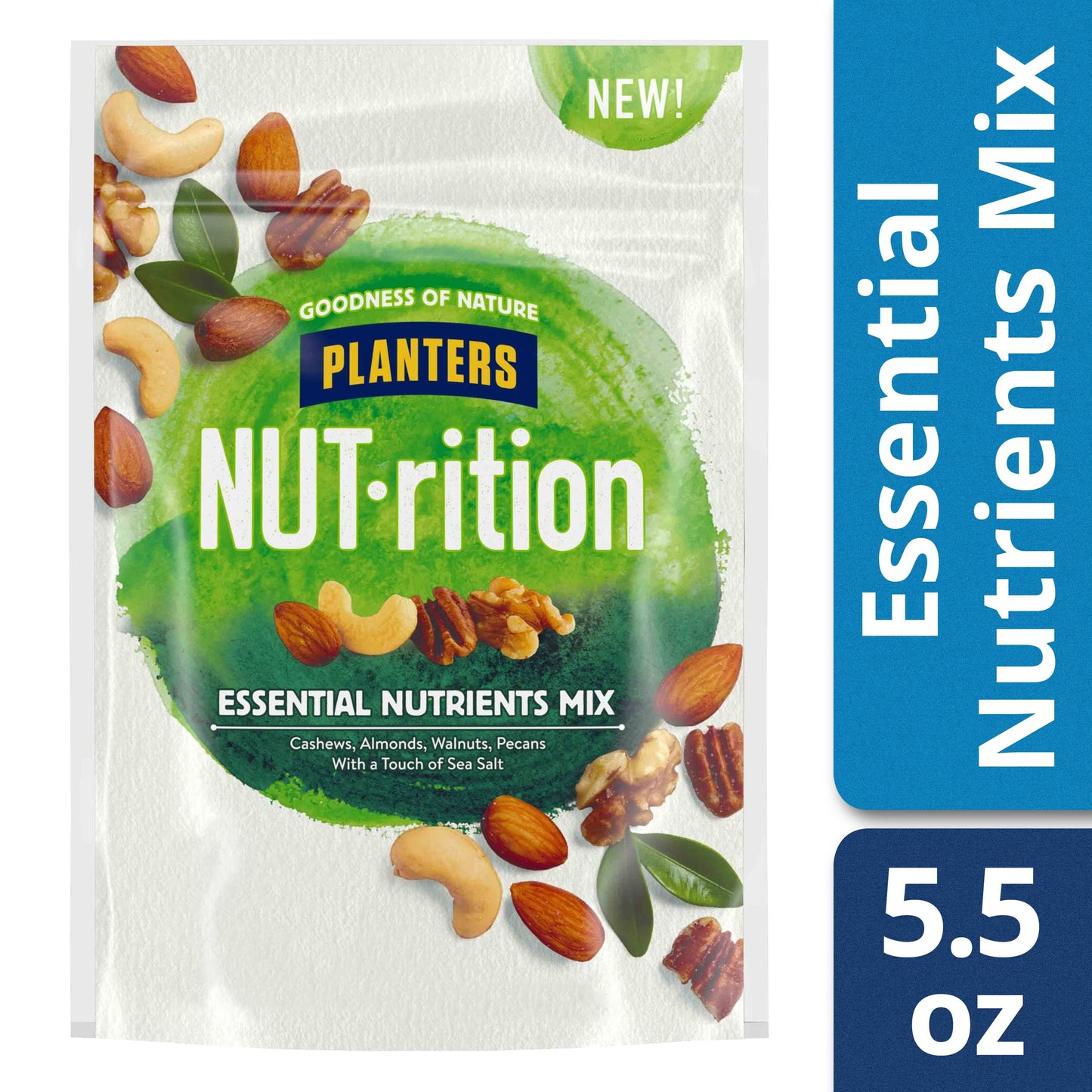 Planters Nut-Rition Almond; Cashew; Walnut; Pecan; And A Touch Of Salt Essential Nutrients Mix; 5.5 Ounces; 8 Per Case