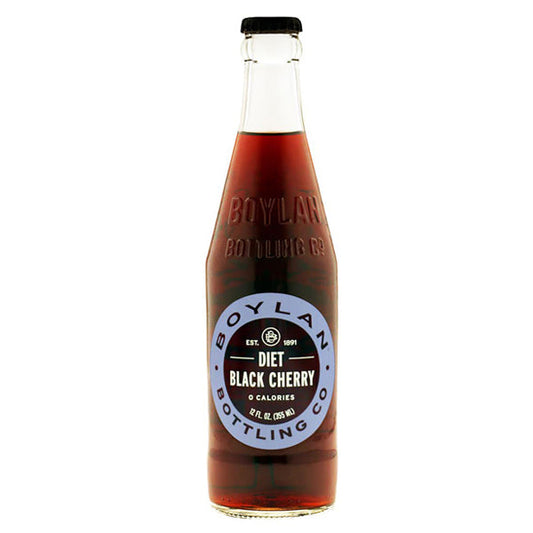 Boylan Bottling Diet Black Cherry; 12 Fluid Ounces; 4 Per Box; 6 Per Case - High Mart Wholesale