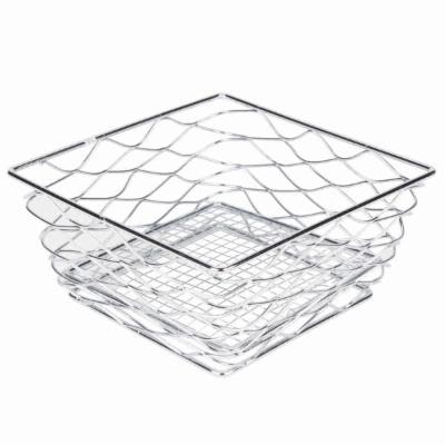 American Metalcraft Riser Basket Large Square Birdsnest; 1 Each - High Mart Wholesale