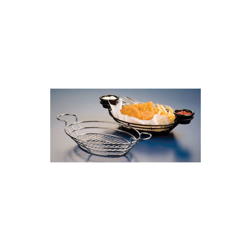 American Metalcraft Basket Oval Chrome 11X8; 1 Each - High Mart Wholesale