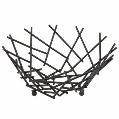 American Metalcraft Basket Thatch Round Black; 1 Each - High Mart Wholesale