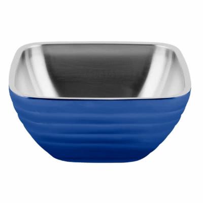 Vollrath Cobalt Blue Square Double Wall Bowl 1.; 12 Each; 1 Per Case