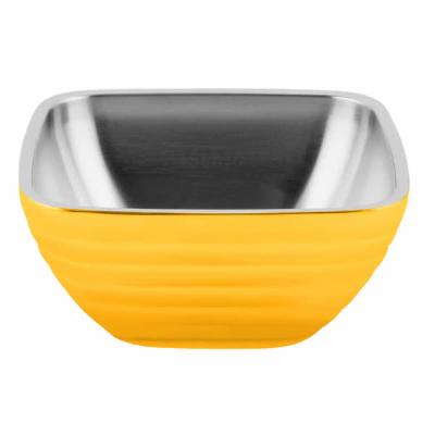 Vollrath Square Double Wall Bowl 1.8 Quart Nugget Yellow; 12 Each; 1 Per Case