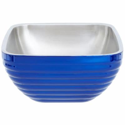 Vollrath Cobalt Blue Square Double Wall Bowl 3.; 6 Each; 1 Per Case