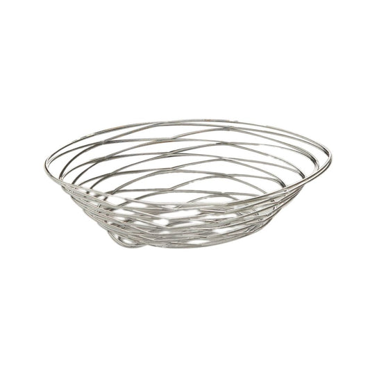American Metalcraft Fruit Basket Oval 6" X 9" Birdsnest; 1 Each - High Mart Wholesale