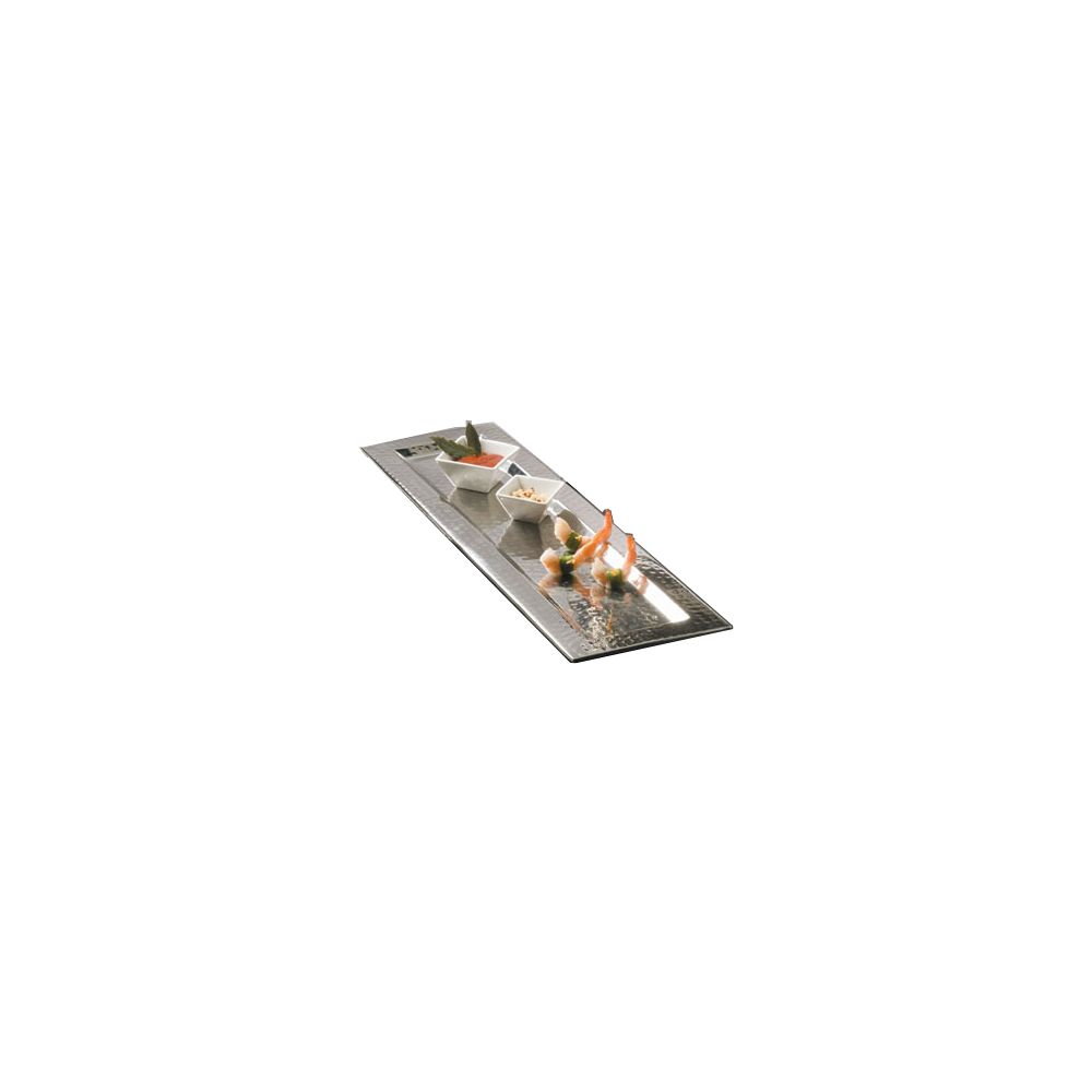American Metalcraft Tray Hammered Stainless Steel; 1 Each - High Mart Wholesale