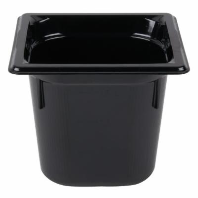 Vollrath Pan Plastic Low Temp Black; 6 Each; 1 Per Case